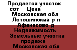 Продается участок 20 сот. › Цена ­ 700 000 - Московская обл., Лотошинский р-н, Афанасово д. Недвижимость » Земельные участки продажа   . Московская обл.